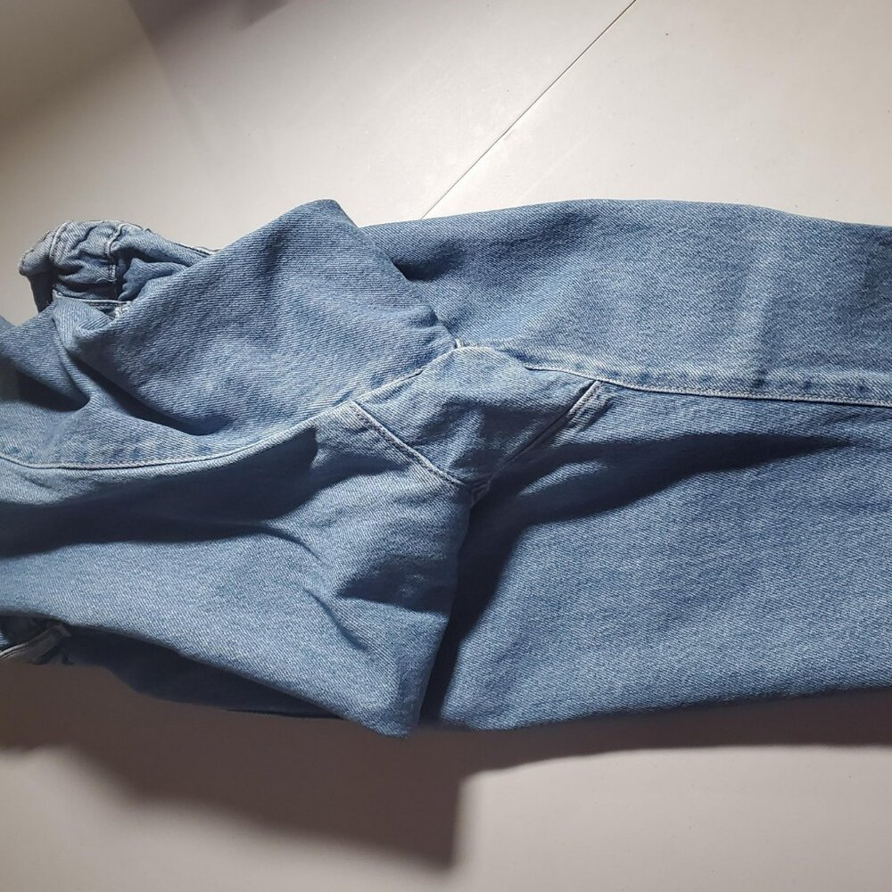 Zara High-Waisted Baggy Cropped Paper Bag Jeans | Women’s Size 2 - Picture 12 of 16